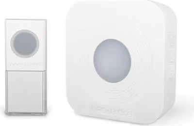 Obrázek produktu pro Bezdrátový zvonek SCS SENTINEL SimplyBell, dosah 200 metrů, 433,92 MHz, 36 melodií, IP44, bílá barva