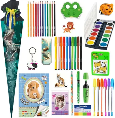 Produktbild von Herlitz Schultüte Dinosaurier 70 cm gefüllt