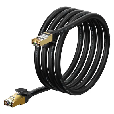 Produktbild von Baseus Ethernet RJ45, 10Gbps, 2m Netzwerkkabel (schwarz)