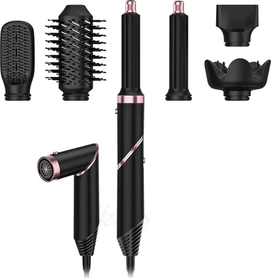 Imagen del producto de Secador y plancha de peinado multifuncional 6 en 1 con sistema de succión automática para el cabello
