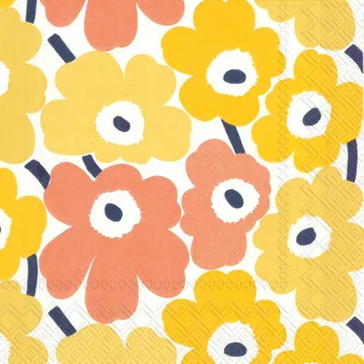 Produktbild von Servietten 25x25 cm - MINI UNIKKO yellow