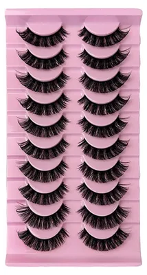 Obrázok produktu pre Umelé riasy, efekt "wispy", prirodzený vzhľad, 10 párov, dĺžka 5-19 mm