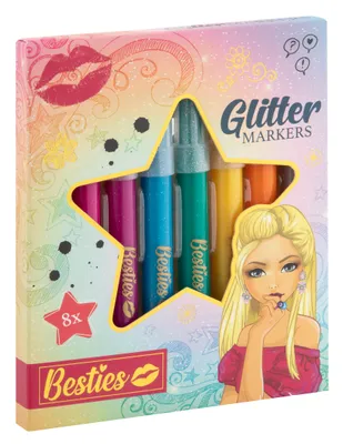 Zdjęcie produktu dla Flamastry brokatowe Besties 8 szt