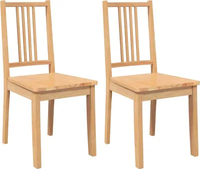 Immagine prodotto di vidaXL Sedie da pranzo 2 pz. Legno massiccio naturale in legno di gomma