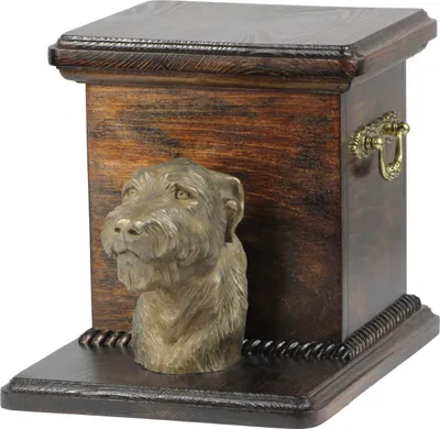 Zdjęcie produktu dla Wilczarz irlandzki, Irish wolfhound - urna na prochy psa ze statuetką, elegancka urna dla psa, wyjątkowa urna z popiersiem psa marki Art-Dog