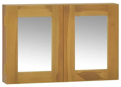 Produktbild von Spiegelschrank aus Teakholz mit Stauraum für das Badezimmer