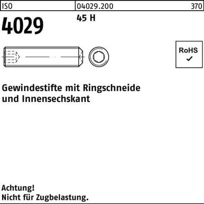 Produktbild von Reyher  Gewindestifte ISO 4029 45 H M 4 x 4 (1000 Stück)
