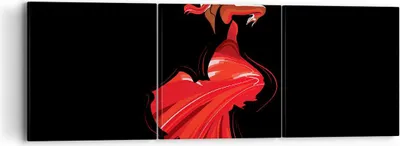 Produktbild von Bild auf Leinwand - Leinwandbild - Tanz Tänzer - 90x30cm - Wand Bild - Wanddeko - Wandbilder - Leinwanddruck - Bilder - Kunstdruck - Wanddekoration - Leinwand bilder - Wandkunst - CA90x30-4121