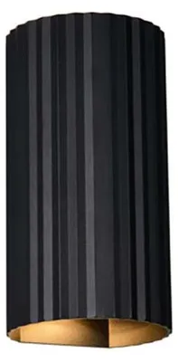 Zdjęcie produktu dla Lampa ścienna, metal, czarna, GU10, 2 źródła światła, wys. 18 cm