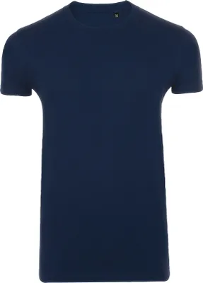 Produktbild von SOLS Herren Imperial Slim Fit T-Shirt, Kurzarm PC507 (2XL) (Dunkles Marineblau)