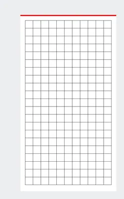 Produktbild von Karierte Ersatzeinlage für Pocket A7, 50 Blatt, 6-fach gelocht, 80 x 128 mm