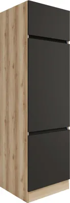 Produktbild von Küchen Hochschrank Noah H606-0+ in anthrazit 60 cm breit