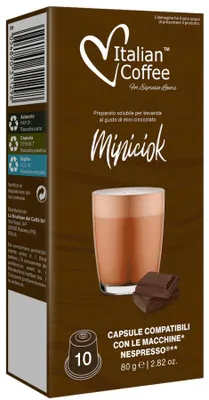 Obrázek produktu pro Mini Cioccolato Italian Coffee, kapsle do kávovaru Nespresso - 10 kusů