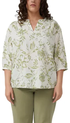 Produktbild von s.Oliver Damen Bluse – Seersucker, Raffung, Relaxed Fit