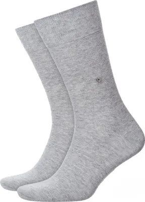 Image de Chaussettes Burlington pour homme Everyday, lot de 2 - Coton, unies, taille unique, 40-46, gris