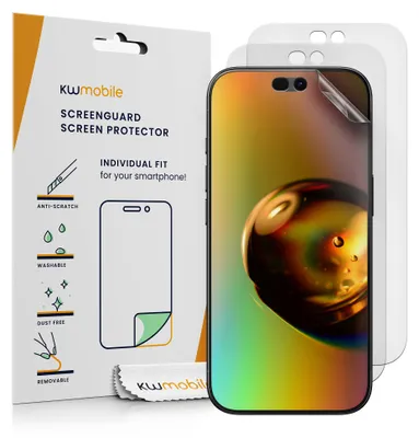 Produktbild von kwmobile 3x matte Folie für Apple iPhone 18 Pro - Entspiegelte Displayschutzfolie, Anti Fingerprint Screen Protector Schutzfolie