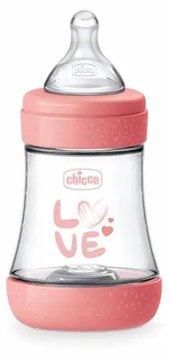 Image de Chicco Perfect Baby Bottle 0M+ Silicone Pink 150ml