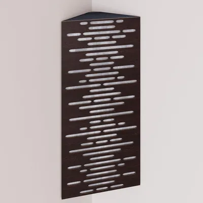 Produktbild von 6er-Set Eck-Bassfallen WAVE Samt 50x23x10 cm, Kirschbaum/Weiß