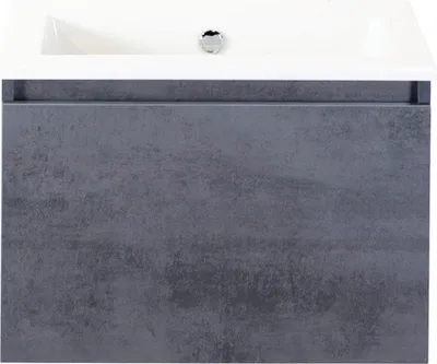 Produktbild von Sanox Badmöbel-Set Frozen BxHxT 61 x 42 x 46 cm Frontfarbe betonanthrazit mit Waschtisch Keramik weiß 75734441