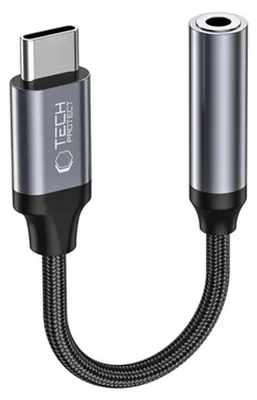 Zdjęcie produktu dla Adapter USB-C Mini Jack 3.5mm TECH-PROTECT UltraBoost do suchawek
