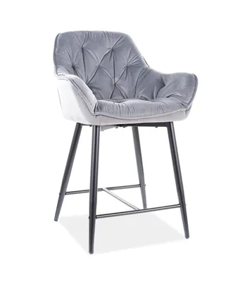 Immagine prodotto di Poltroncina da bar LUSINE - grigio / nero