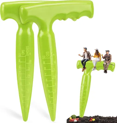 Produktbild von Pikierstab und Saatmaschine 2 Stück, Hellgrün, für Blumenzwiebeln und Gemüse