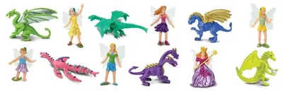 Produktbild von figuren Drachen und Feen 3-5 cm 12 Stück