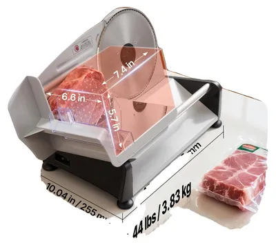 Immagine prodotto di Affettatrice, lama da 19 cm, spessore regolabile, 7,5 pollici (0-15 mm)