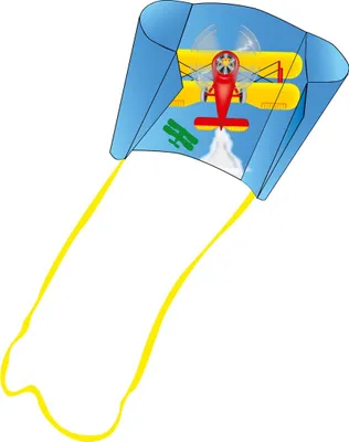 Obrázok produktu pre Detský šarkan HQ Pocket Sled Biplane 100094 Modrý 43 x 33 cm + 120 cm chvost