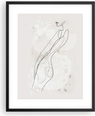 Produktbild von Gerahmtes Poster - Schwarzer Rahmen - Minimalismus Körper Frauen - 40x50 cm - Wand Bild - Wanddeko - Wandbilder - Kunstposter - Wandposter - Bilderrahmen - Bilder - Kunstdruck - P2BPA40x50-4831