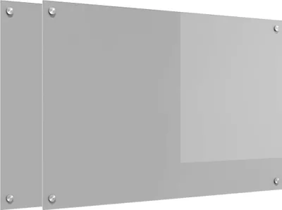Obrázok produktu pre Kuchynský obklad 2 pcs Svetlosivá 90 x 60 cm tvrdené sklo