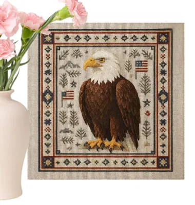 Image de Kit de broderie avec motif colibri pour adultes