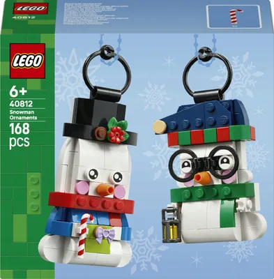 Productafbeelding van LEGO Decoratie Sneeuwmantjes Speelgoed - Kerstdecoratieset met 2 figuurtjes en accessoires - Kerstboomversiering - Cadeau-idee voor meisjes en jongens vanaf 6 jaar - 40812
