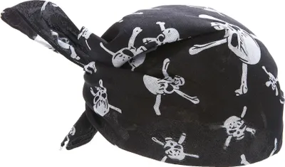 Produktbild von Piraten Bandana Totenköpfe schwarz-weiss - Einheitsgröße