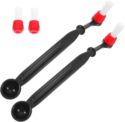 Produktbild von 2 Reinigungsbürsten aus hitzebeständigem Nylon mit PP-Griff für Espressomaschinen und Kaffeemaschinen, schwarz