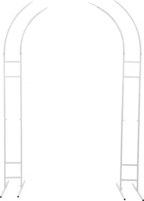 Image de Support de fond, construction en acier durable, décoration élégante d'événements, M, BLANC