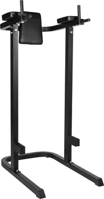 Produktbild von GORILLA SPORTS® Dip Station - Multifunktionale, 111x73,5x162cm, bis 120kg Belastbar, mit Polsterung aus Kunstleder, Stahl - Dip-Station, Kraftstation, Dipständer, Krafttraining, Trainingsgerät