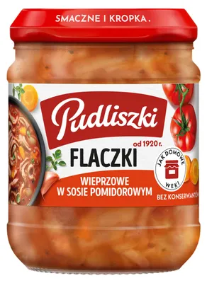 Obrázok produktu pre Pudliszki Bravčové dršťky v paradajkovej omáčke 450 g