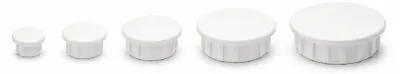 Immagine prodotto di Tappi di chiusura LogistSystem per fori di Ø 8 mm - Bianco RAL 9010 | 100 pezzi | Tappi ciechi in polietilene (PE) | Diametro testa: 13 mm | Codice: ZDO.8
