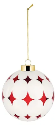 Image de Alessi - Boule de Noël "Delight" avec motif étoile, diamètre 9 cm