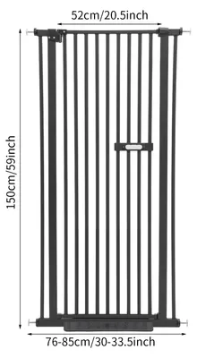 Produktbild von Haustiersicherheitsgitter, langlebige Konstruktion, verstellbare Größe, Schwarz