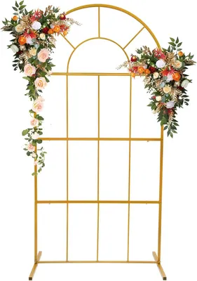 Produktbild von Hochzeitsbogenständer, robuster Eisenrahmen, elegante Blumenpräsentation, Gold, M