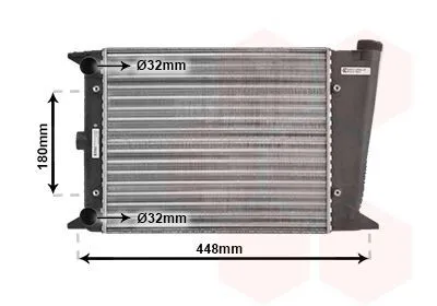 Produktbild von VAN WEZEL 58002001 Kühler Wasserkühler Motorkühler für VW GOLF I (17) SCIROCCO (53)