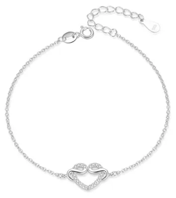 Produktbild von Gentle silver bracelet with heart B0000496