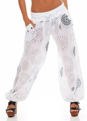 Produktbild von Malito – Haremshose Damen mit Print – Unisize Pumphose aus Baumwolle – Leichte S