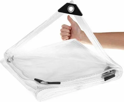 Zdjęcie produktu dla Plastikowa folia Dekzeil o wymiarach 3 x 3 metra - przezroczysta, wykonana z PVC - wodoszczelna i odporna na rozdarcia - idealna ochrona przed deszczem