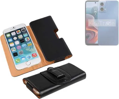 Produktbild von K-S-Trade Schützhülle Handyhülle kompatibel mit Motorola G34 5G Holster Gürtel Tasche Schutzhülle Handy-Tasche Smartphone Case Seitentasche