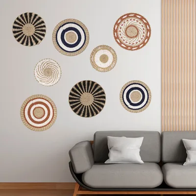 Produktbild von DECCARO Wandkorb "Boho", 8er Set