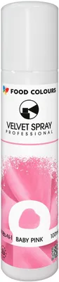 Produktbild von Food Colours Velvet Spray 100 ml Hellrosa – Lebensmittelfarbe für Torten und Kuchen