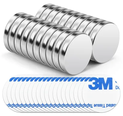 Produktbild von Extra starke Neodym-Magnete 20 mm x 3 mm, Packung mit 20 Mini-Rundmagneten aus Neodym (20, 20x3mm | silber)